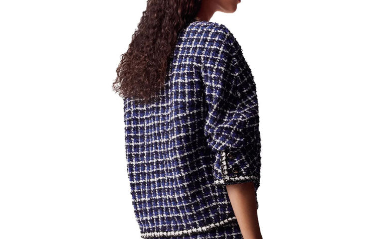 CHANEL SS23 Cropped Coats Women's Blue