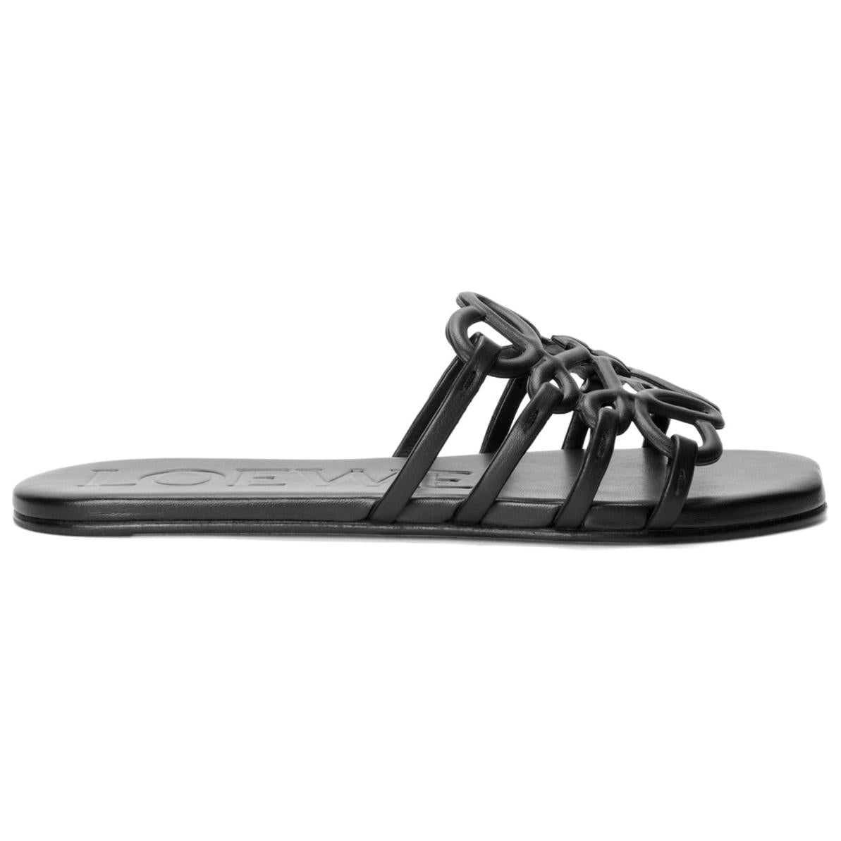 LOEWE Petal Slide Slippers Women's Black