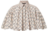 LOUIS VUITTON Monogram Tiles Cape Blouse