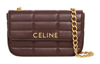 CELINE Sheepskin Crossbody Bag Shoulder Bag Women's Brown