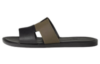 HERMES Izmir Slide Slippers Men's Black Brown