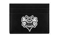 DIOR Cow Leather Card Holder Unisex Black