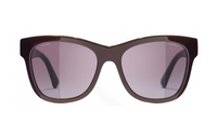 CHANEL Plastic Acetate Irregular Shape Sunglasses Women's Black