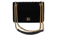 MIU MIU Matelassé Velour Crossbody Bag, Shoulder Bag Mini Women's Black