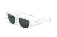 CELINE Acetate Cat Eye Sunglasses Women's White