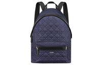 DIOR Canvas Technical Fabric Large Capacity Backpack Men's Marine Blue