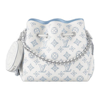 LOUIS VUITTON Bella Calfskin Moonlight Goddess Handbag Women's White & Blue
