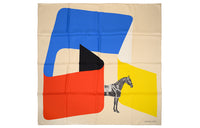 HERMES Silk Scarves Women's Ecru