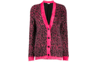 SAINT LAURENT Leopard Knitted Cardigan