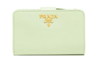PRADA Leather Wallet Women's Green