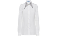 PRADA Rhinestone embellished Cotton Shirt