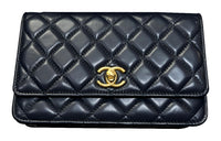CHANEL Adjustable Strap Woc Navy Blue AP3043