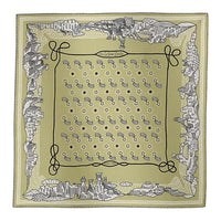 HERMES Mulberry Silk Silk Scarves Women's Pistachio Green