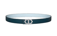 HERMES Leather Belts Women's Prussian Blue/Dusty Blue