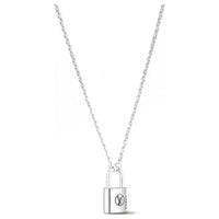 LOUIS VUITTON SiLOUIS VUITTONer Lockit Pendant Sterling SiLOUIS VUITTONer Black Laquered