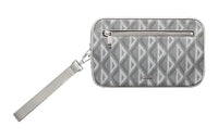 DIOR CD Diamond Canvas Handbag, Clutch, Toiletry Bag Regular Men's Gray