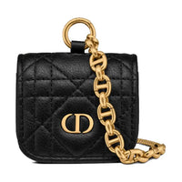 DIOR Caro Leather Headphone Sleeve Women's Black