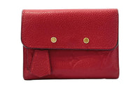 LOUIS VUITTON Empreinte Series Embossed Grained Cow Leather Wallet Regular Women's Red