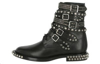 SAINT LAURENT Studded Ranger Combat Boot Black Women's