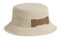 HERMES Linen Bucket Hats Men's Beige
