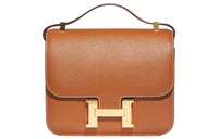 HERMES Constance Epsom Leather Shoulder Bag Crossbody Bag Women's 37 Gold Brown