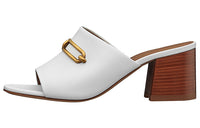 HERMES Camilla Stylish Sandals Women's White