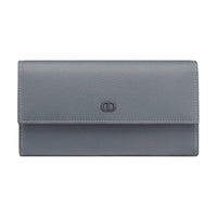 DIOR Smooth Calf Leather Wallet Men's Dark Gray