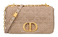DIOR Caro Embroidery Shoulder Bag Crossbody Bag Medium Size Women's Brown