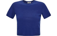SAINT LAURENT Crop Tops Women's Blue