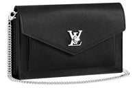 LOUIS VUITTON Calfskin Shoulder Bag, Crossbody Bag Women's Black