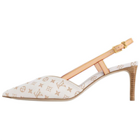 LOUIS VUITTON Allure Slim Heel High Heels 6.5cm Women's Beige