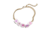 CHANEL Metal Resin Rhinestone Necklaces Unisex Multicolor