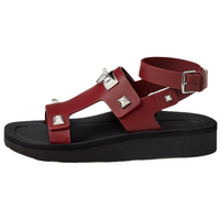 HERMES Intuition Strap Sandals Women's Deep Red