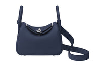 HERMES Lindy Cow Leather Handbag, Crossbody Bag, Shoulder Bag Mini Women's Midnight Blue