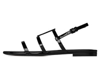 SAINT LAURENT Cassandra Strap Sandals 0.5cm Women's Black