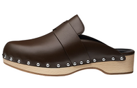 HERMES Calya Wrap-toe Slippers Women's Umber