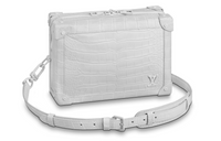 LOUIS VUITTON SOFT TRUNK Crocodile Leather Shoulder Bag Crossbody Bag Men's White