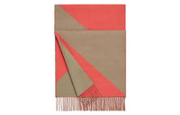 HERMES Knit Scarves Unisex Geranium Color/Kraft Paper Color