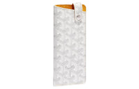 GOYARD Montmartre Canvas With Suede Calfskin Eyeglass Pouch Small Size Unisex White