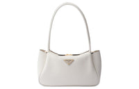 PRADA Leather One Shoulder Handbags Medium Size Women's White