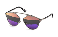 DIOR Plate And Metal Irregular Shape Sunglasses Women's Multicolor