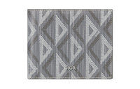 DIOR CD Diamond Cow Leather Wallet Men's Gray