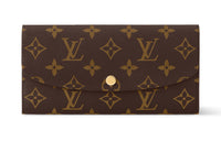 LOUIS VUITTON Emilie Coated Canvas With Leather Wallet Women's Ballet Pink