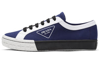 PRADA Skateboard Shoes Men Low-Top Blue/White