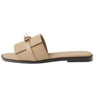 HERMES Giulia Slide Slippers Women's Brown