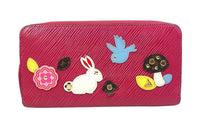 LOUIS VUITTON Zippy Epi Leather Wallet Women's Fuchsia