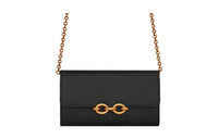 SAINT LAURENT LE MAILLON Leather Wallet, Small Square Bag, Crossbody Bag, Shoulder Bag Women's Black