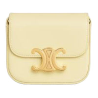CELINE Calfskin Shoulder Bag Crossbody Bag Mini Women's Yellow