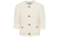 PRADA Cropped Bouclé Cardigan