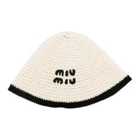 MIU MIU Cotton Beanies Women's White